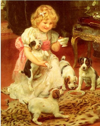 №688516 - собаки, дети - оригинал