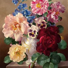Оригинал схемы вышивки «ваза с цветами» (№689040)