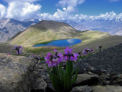 Горное озеро - пейзаж, горы, озеро, природа - оригинал