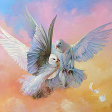 Схема вышивки «Голуби»