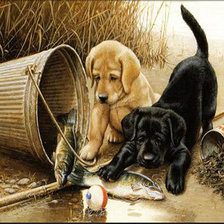 Схема вышивки «Помошники»