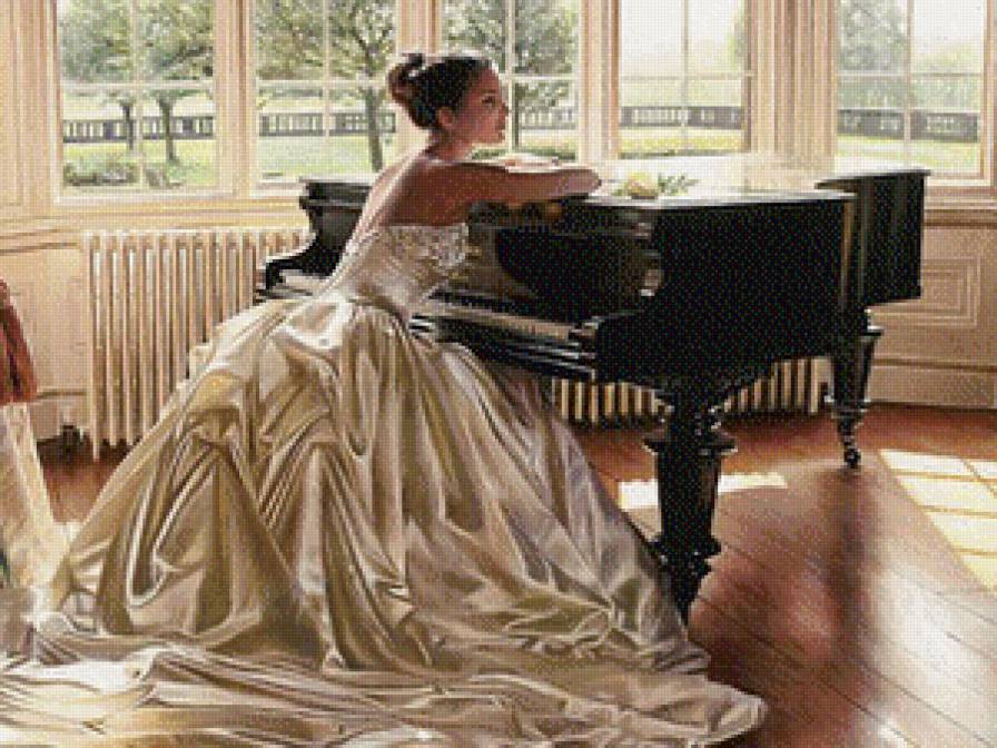 девушка и рояль - предпросмотр