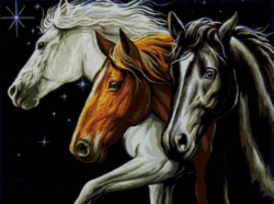 тройка - лошади, кони - предпросмотр