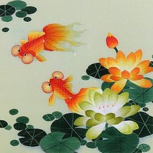 Схема вышивки «золотые рыбки»