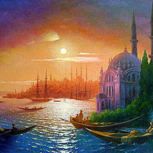 Оригинал схемы вышивки «Константинополь на закате» (№690057)