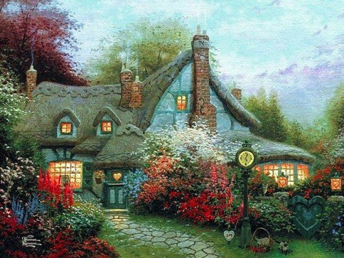 домик - пейзаж, природа, дом - оригинал