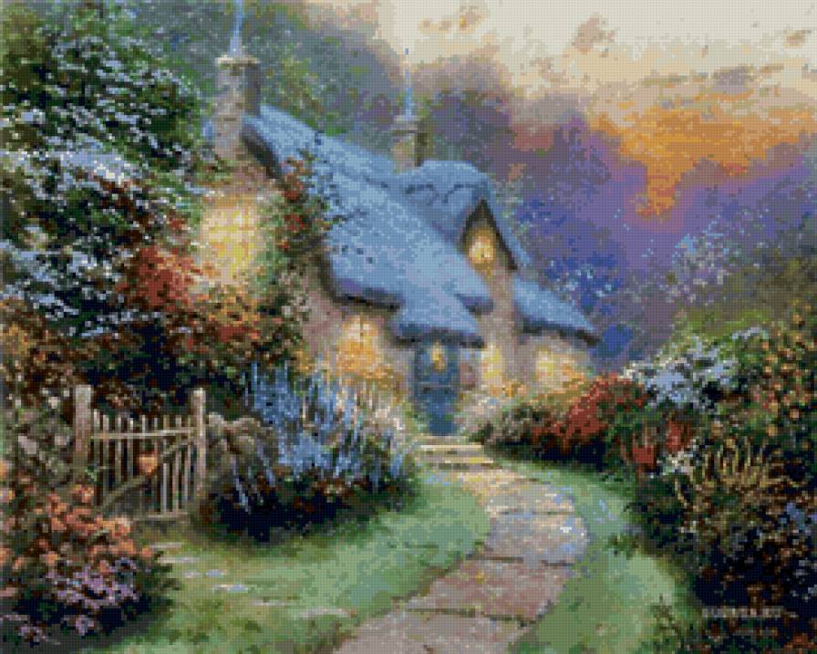 пейзаж - природа, пейзаж, дом - предпросмотр