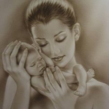 Схема вышивки «мама с младенцем»