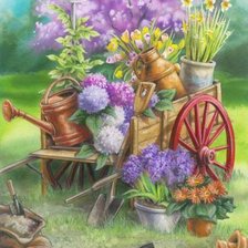 Схема вышивки «vasi e fiori»