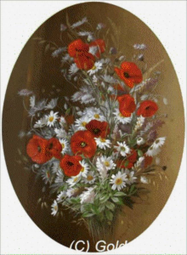 маки и ромашки - предпросмотр