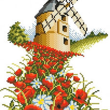 Схема вышивки «мельница»