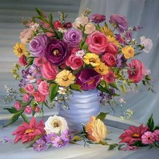 Схема вышивки «цветы»