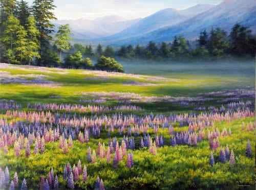 Весенний луг - пейзаж, луг, весна - оригинал