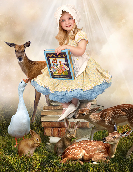 №691720 - детское, сказка, животные, фея - оригинал