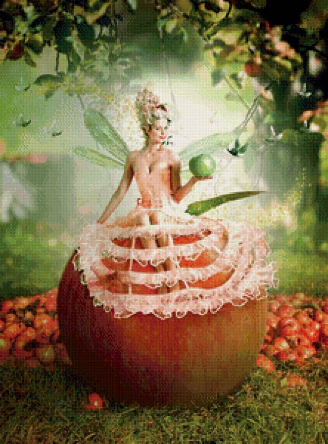 №691721 - девушка, фэнтези, цветы, фея - предпросмотр