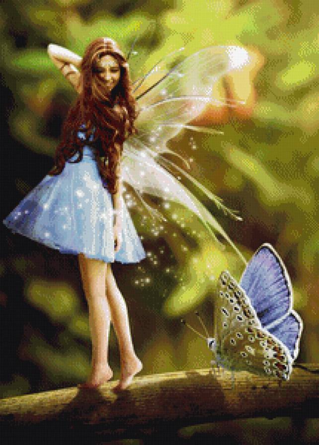 №691739 - бабочка, фэнтези, фея, девушка - предпросмотр