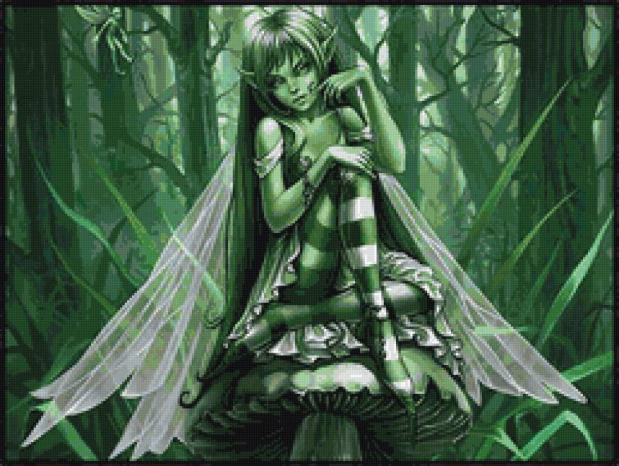 в зеленых тонах - предпросмотр