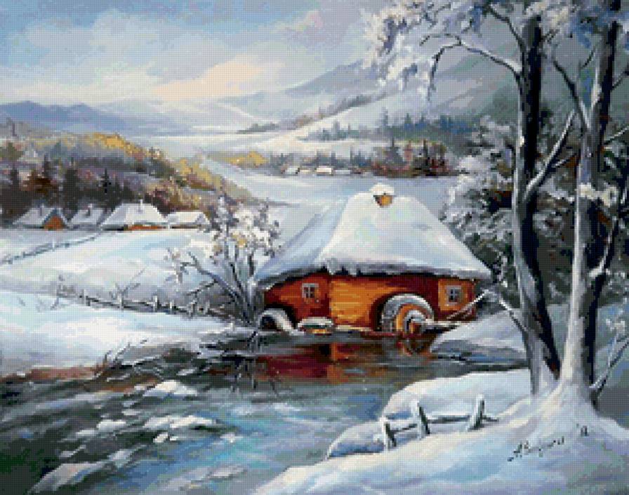 Зимний пейзаж - природа, пейзаж - предпросмотр