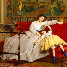 Схема вышивки «вышивальщица»