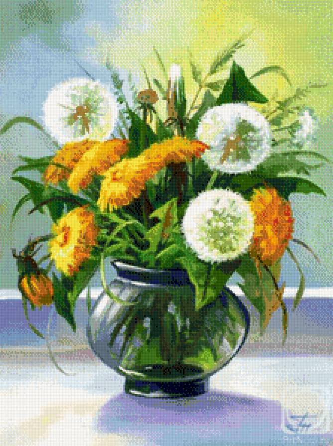 одуванчики - цветы - предпросмотр