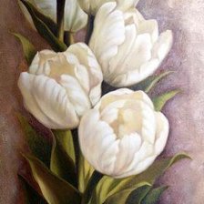 Схема вышивки «тюльпаны»