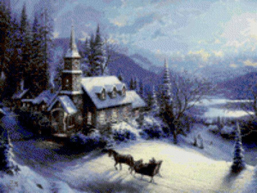 Зима - пейзаж, снег, зима - предпросмотр