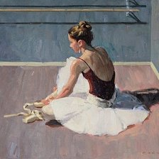 Схема вышивки «В перерыве»