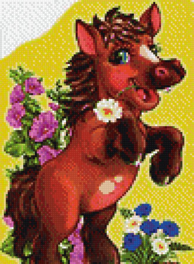 жеребенок - для детей, лошадь, жеребенок - предпросмотр