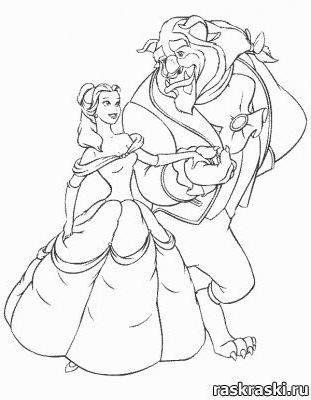красавица и чудовище (графика) - дисней, красавица и чудовище - оригинал