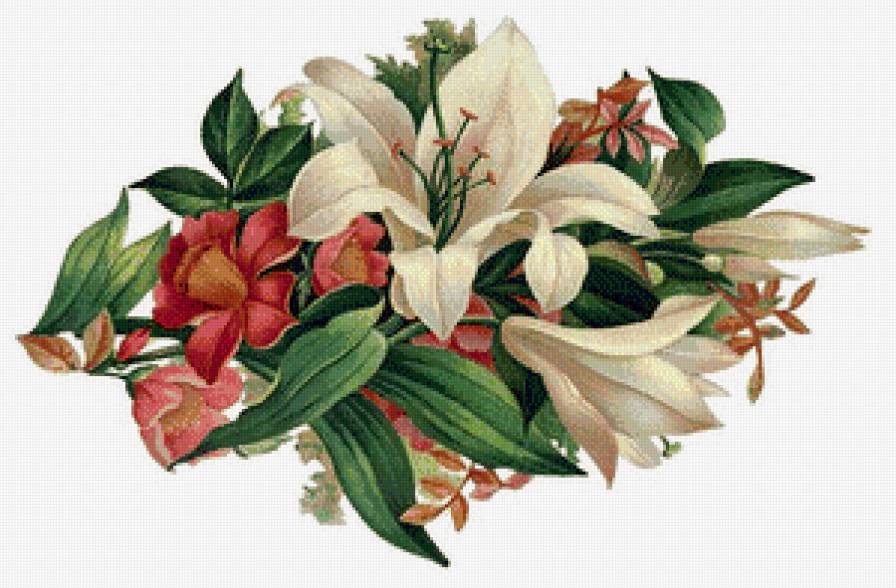 лилии - букет, красиво, цветы, лилии - предпросмотр