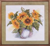 подсолнухи - подсолнухи в вазе - оригинал