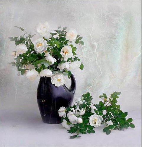 Натюрморт с белыми цветами - оригинал