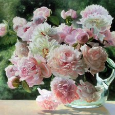 Схема вышивки «Пионы 4»