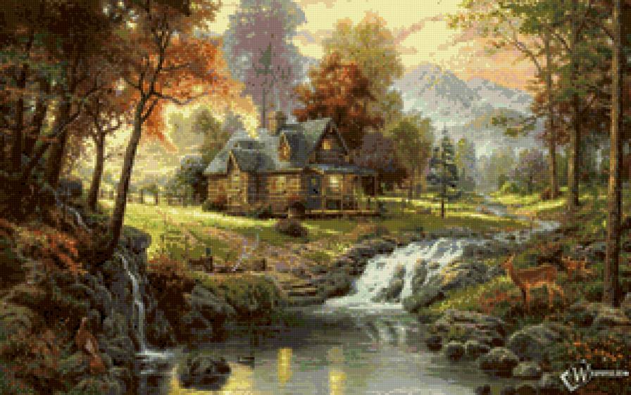 пейзаж - пейзаж, природа, дом - предпросмотр