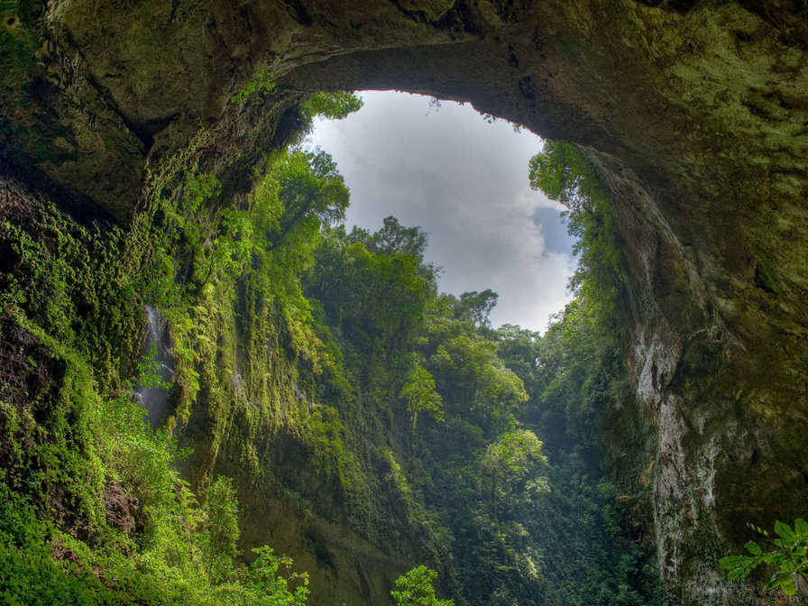 Пещера - горы, скалы, пейзаж, пещера - оригинал