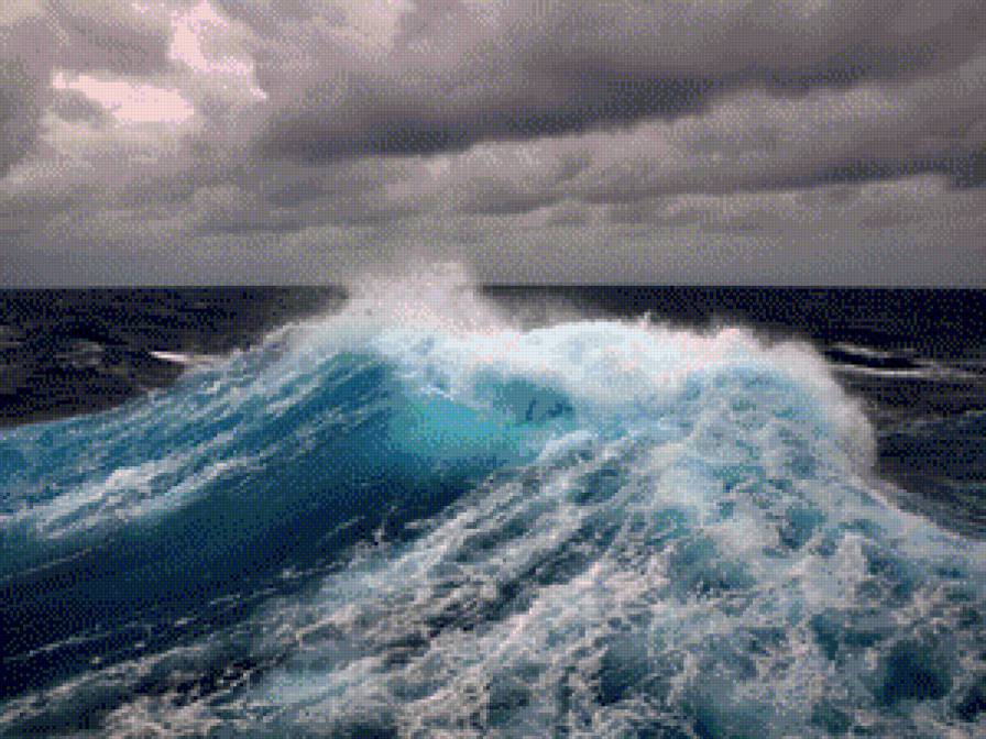 Бушующая стихия - вода, ночь, море - предпросмотр