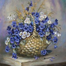 Схема вышивки «Полевые цветы 9»