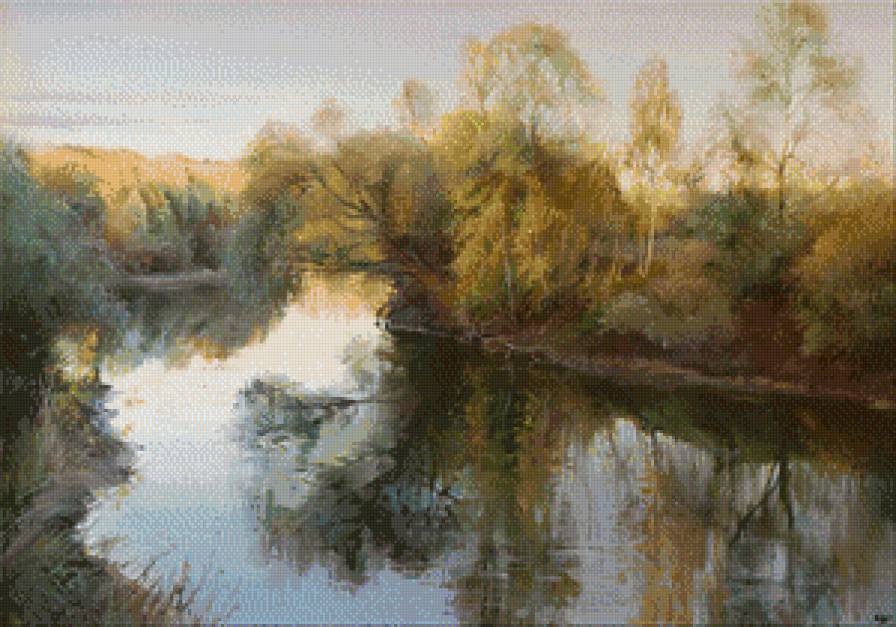 Осень - осень, река, пейзаж - предпросмотр