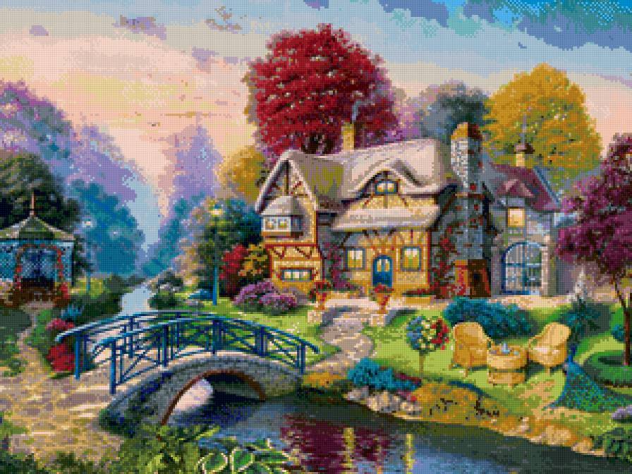 пейзаж - пейзаж, природа, дом - предпросмотр