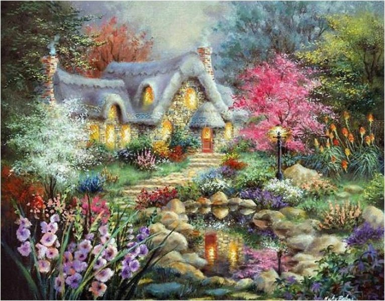 пейзаж - пейзаж, природа, дом - оригинал