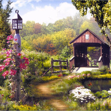 Схема вышивки «пейзаж»