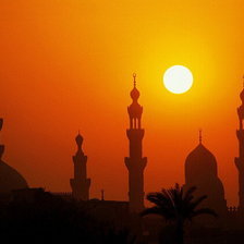 Схема вышивки «мечеть на закате»