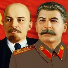 Схема вышивки «Ленин и Сталин»