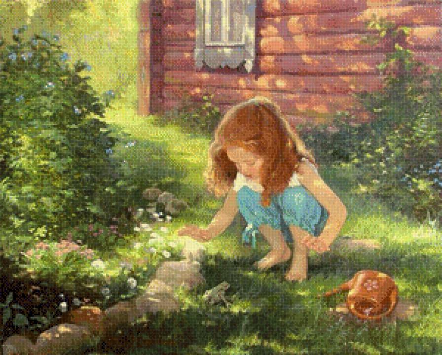 Детство - дети, девочка, трава - предпросмотр