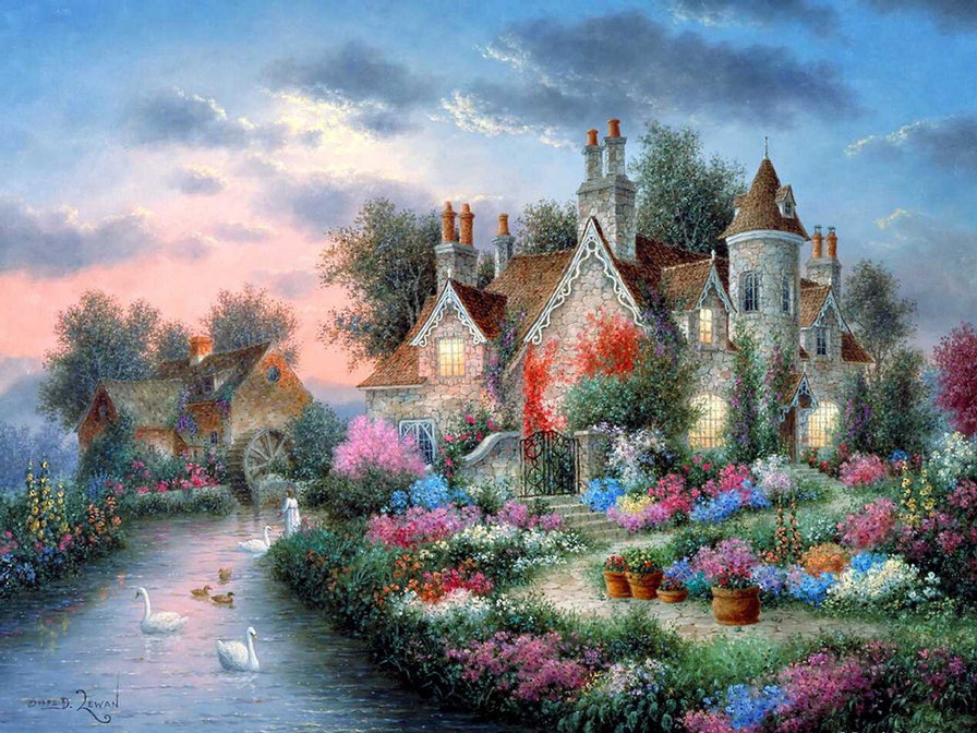 пейзаж - природа, пейзаж, дом - оригинал