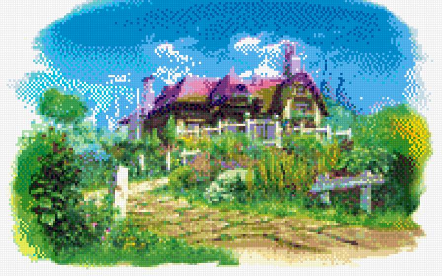 №697017 - дом, пейзаж, сад - предпросмотр