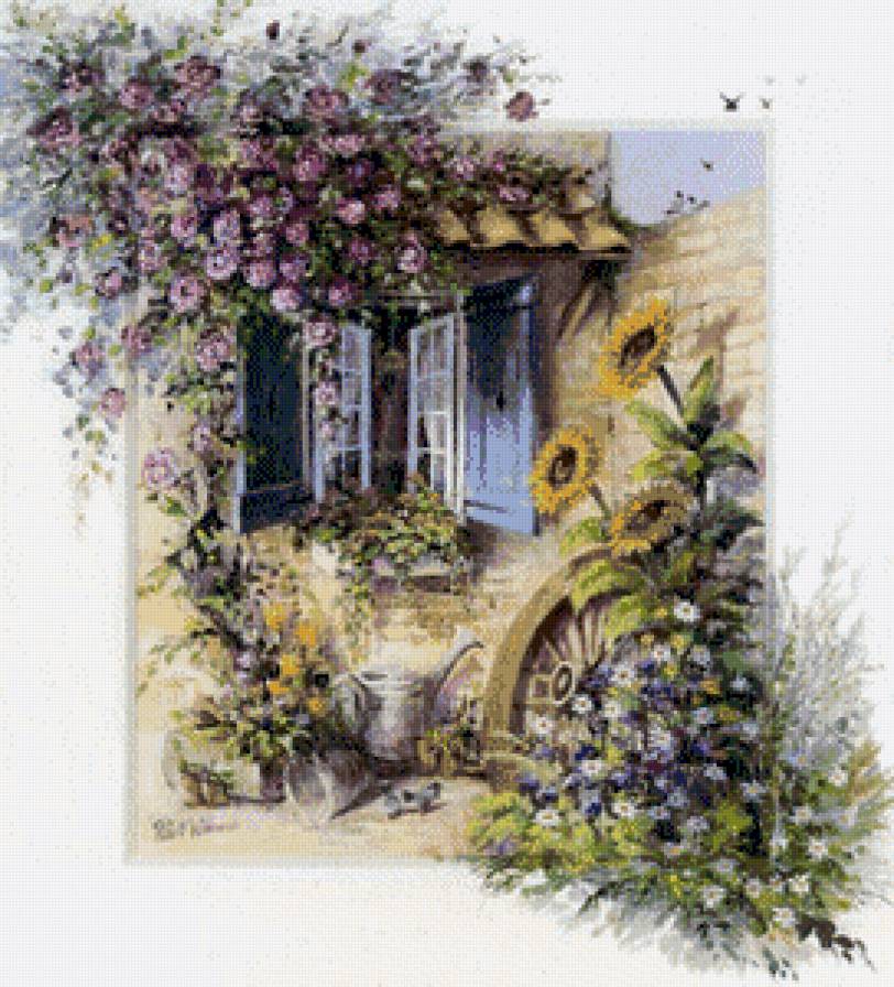 художник Рейнт Висаар - картина, цветы, уют, дом - предпросмотр