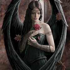 Схема вышивки «Чёрный ангел»