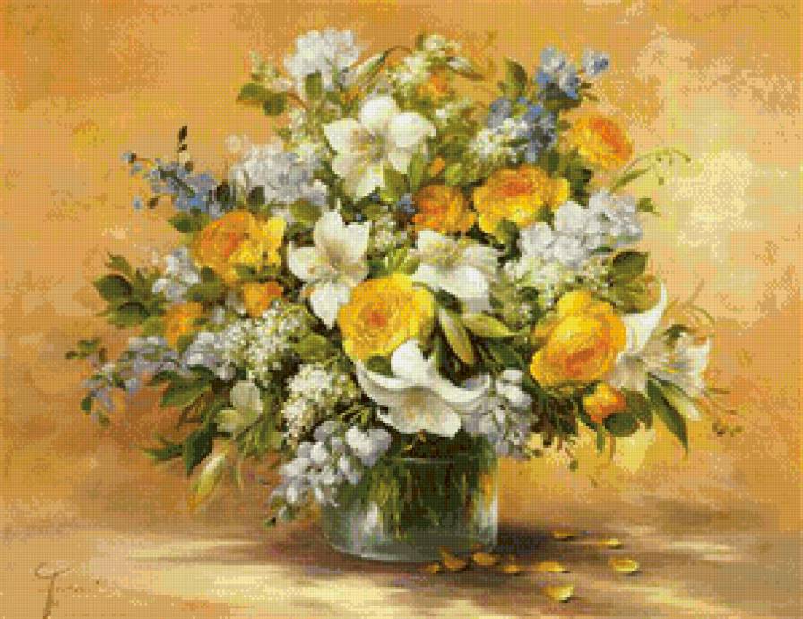 Букет - натюрморт, цветы - предпросмотр