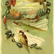 Оригинал схемы вышивки «Зимний пейзаж» (№698451)